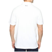 UNDER ARMOUR Tech Button Up Placket Polo in white - men's shirt - detail view
