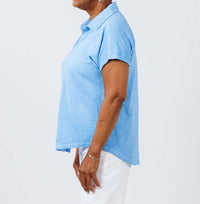 Elliott Lauren - Charlotte Button Front Tee With Collar