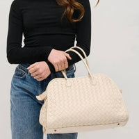 Urban Expressions - Women's Rhonda Woven Vegan Leather Tote Bag