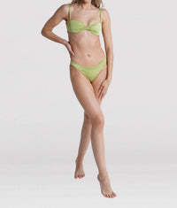 inBodi Swim The Key West Cheeky Bottom in green - women's swimwear