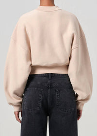 AGOLDE Kit Sweatshirt in wafer - women's sweater - detail view