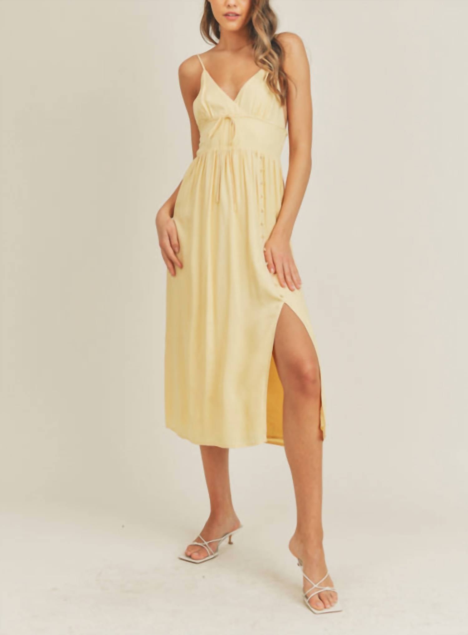 Lush - Button Midi Dress