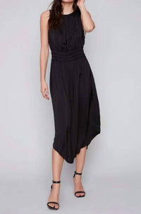 CHARLIE B Crew Neck Dress in black - women's dress - detail view