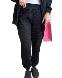 Umgee - Jacquard Cardigan Pants Set