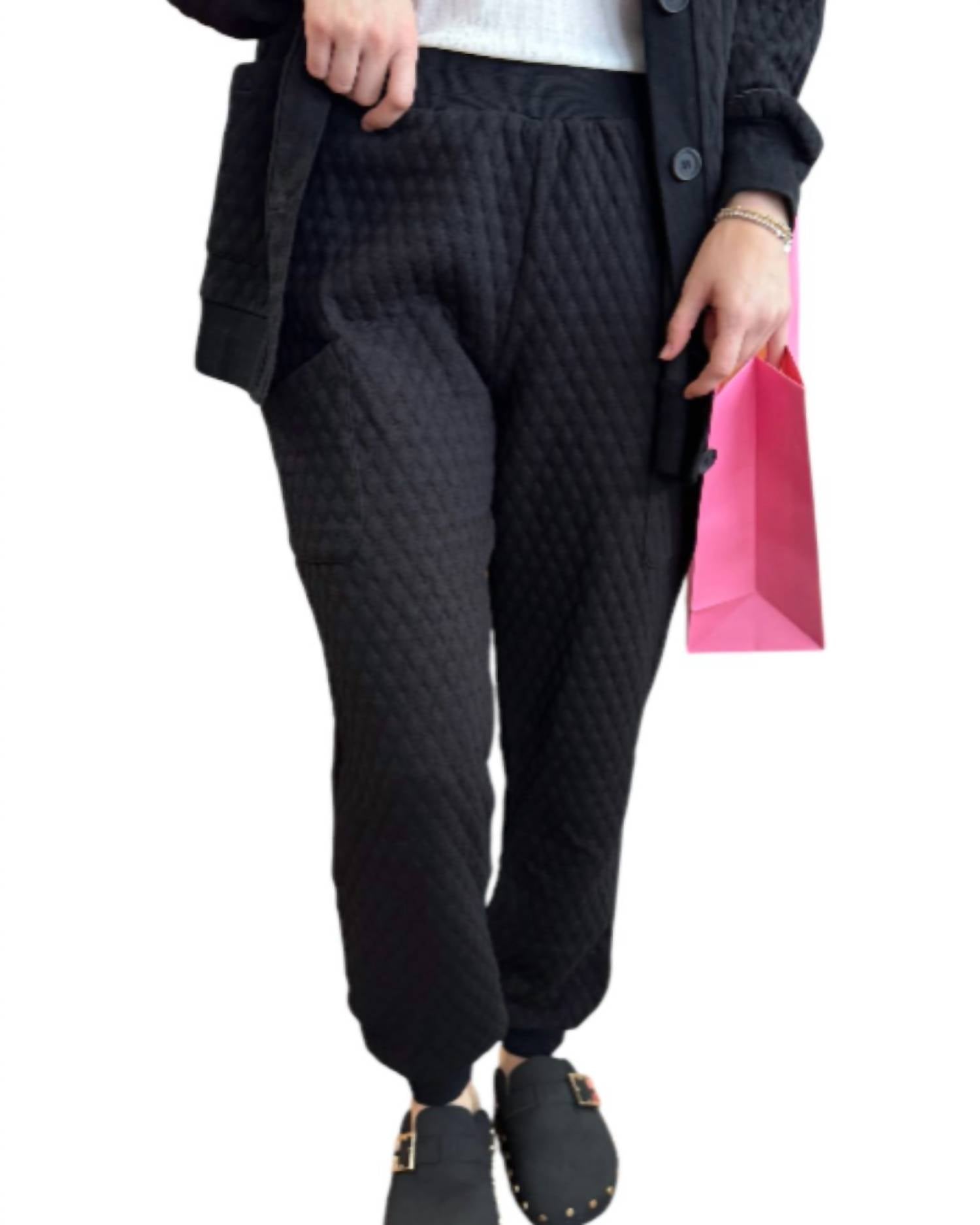 Umgee - Jacquard Cardigan Pants Set