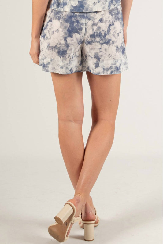 Before You Collection - Annabelle Floral Shorts - blue - clothing - cotton - blend