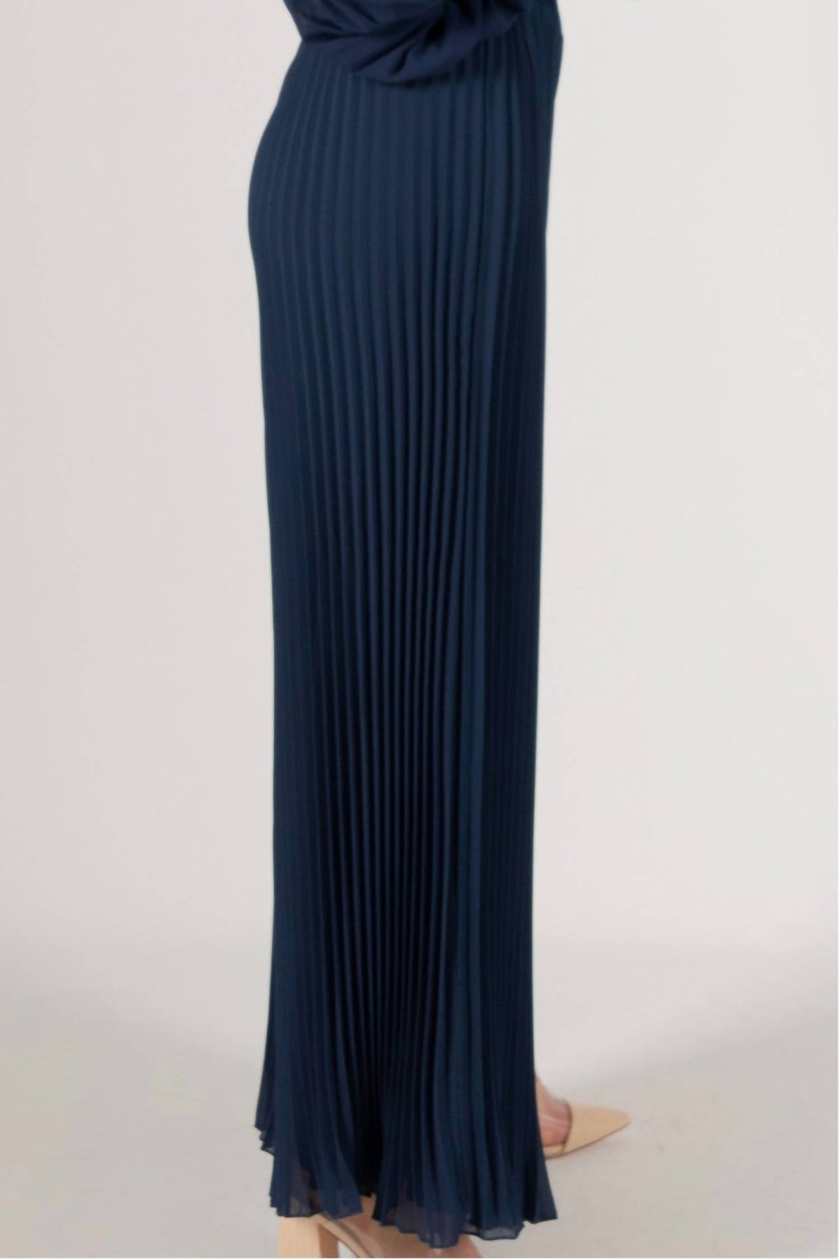 Before You - Pleated Chiffon Wide Leg Pants