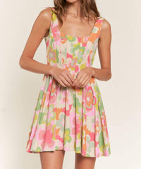 In The Beginning - Flirty Florals Mini Dress