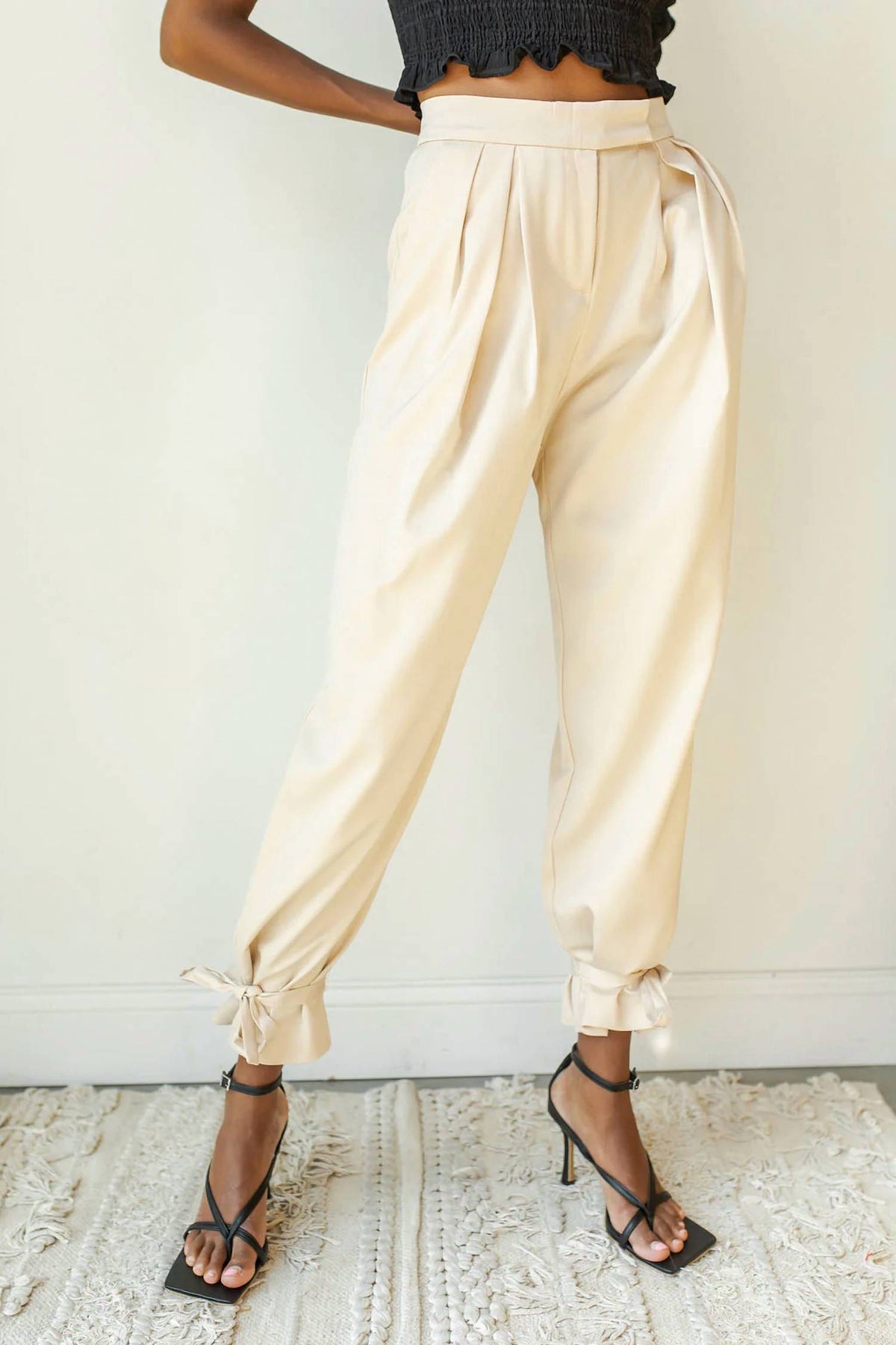 Beige Botany - Strong Ties Ankle Pants