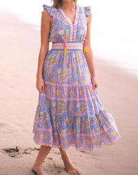 Bell - Annabelle V - neck Midi Dress - clothing - dresses - floral