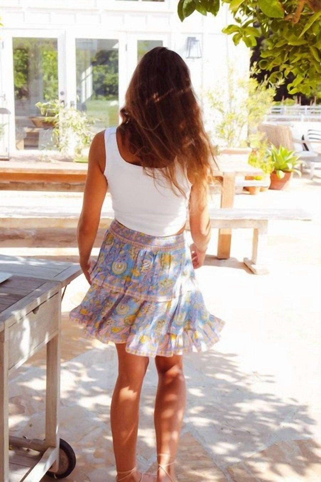 Bell - Blake Silk Cotton Skirt - clothing - floral - mini