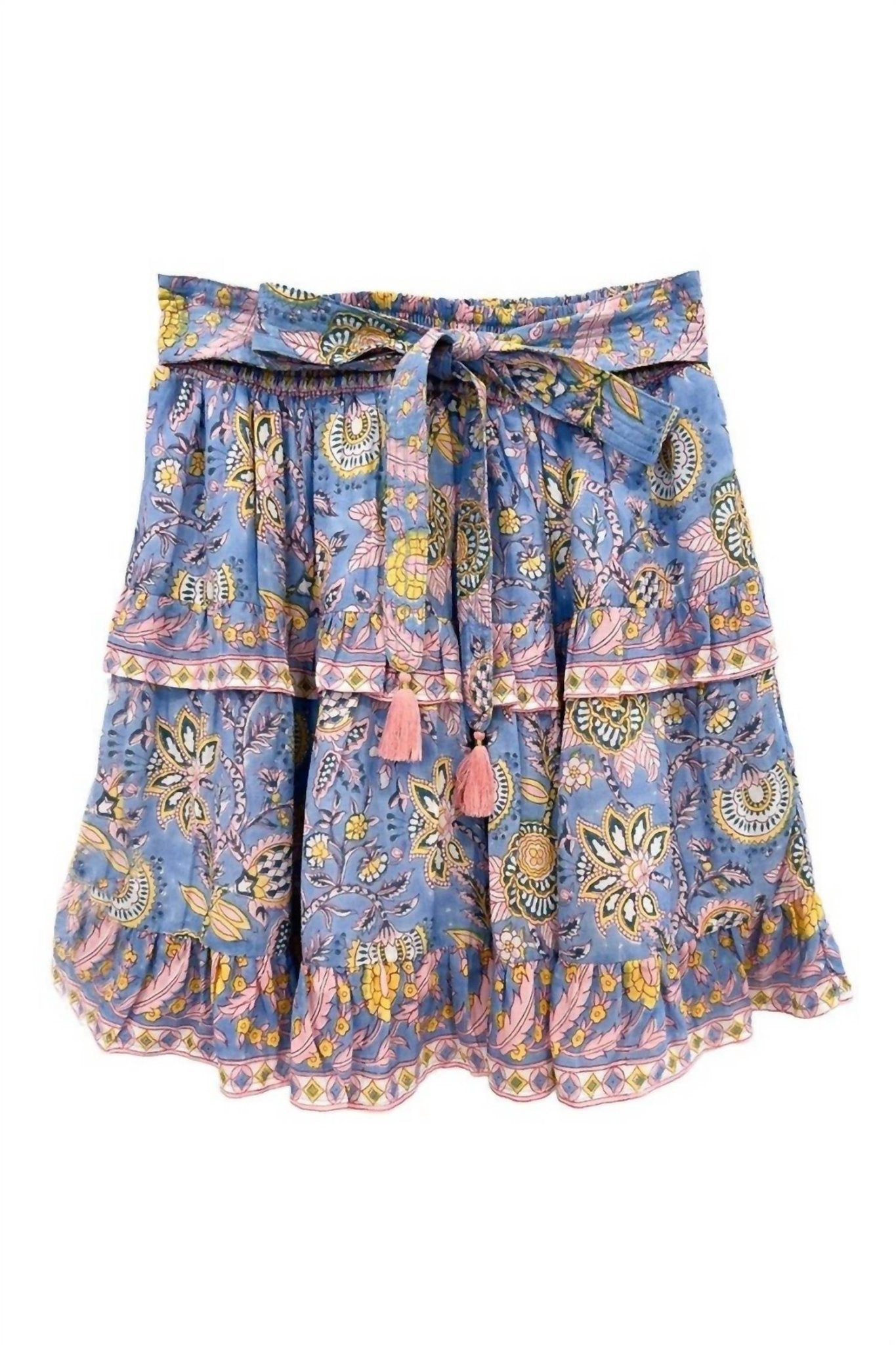 Bell - Blake Silk Cotton Skirt - clothing - floral - mini