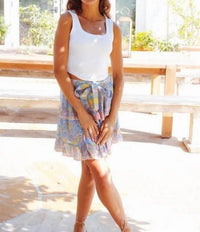 Bell - Blake Silk Cotton Skirt - clothing - floral - mini