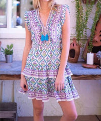 Bell - Rainey V - neck Dress - clothing - collection:vacationdresses(Auto) - cotton