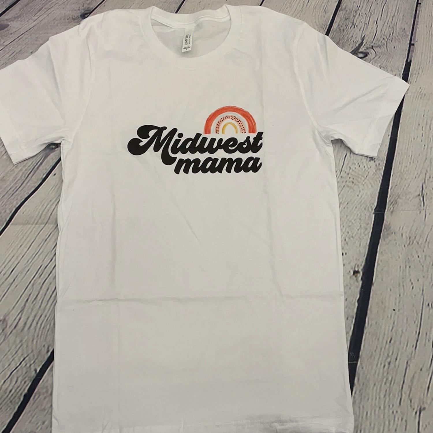 Bella + Canvas - Unisex Midwest Mama Rainbow Graphic Tee - clothing - cotton - graphic