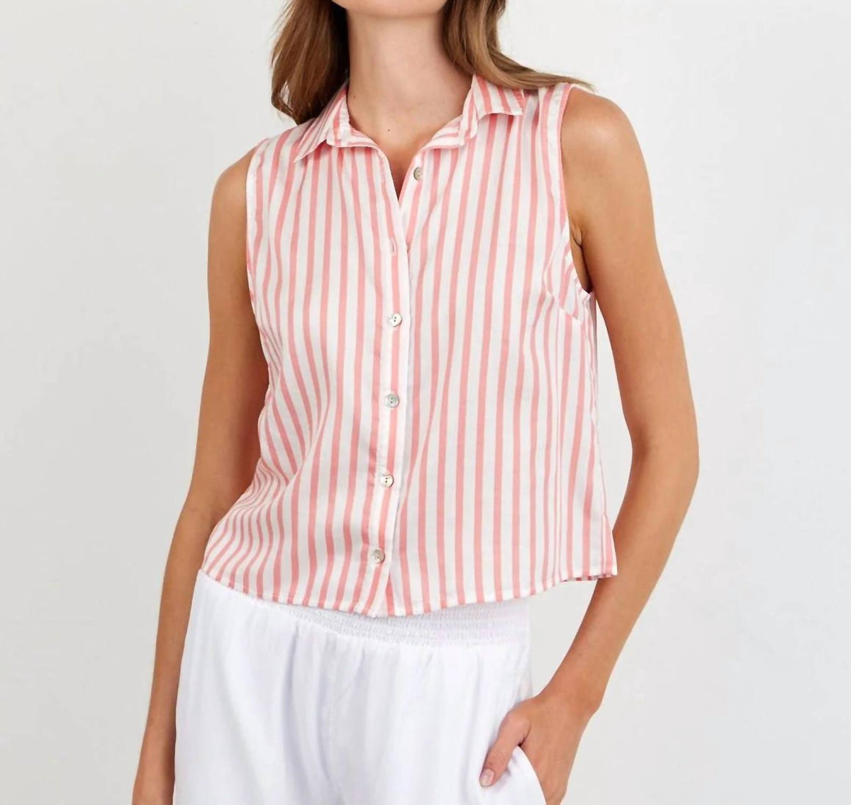 Bella Dahl - Clean Sleeveless Button Down Top
