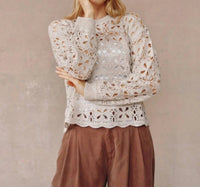 Bella Dahl - Crochet Crew Neck Sweater