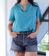 Bella Dahl - Flowy Short Sleeve Pullover Top