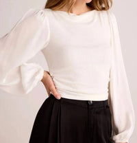 Bella Dahl - Ruched Waist Flowy Sleeve Top
