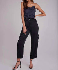 Satin Cargo Trousers