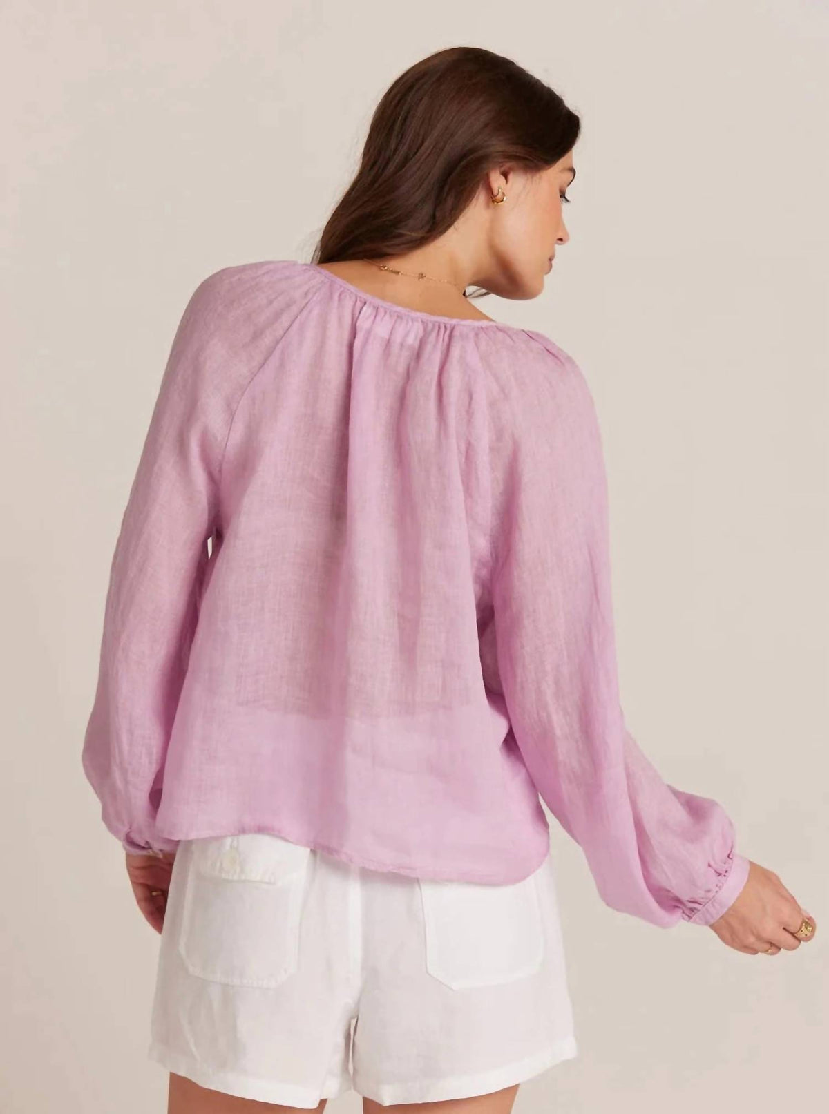 Bella Dahl - Shirred Linen Raglan Blouse