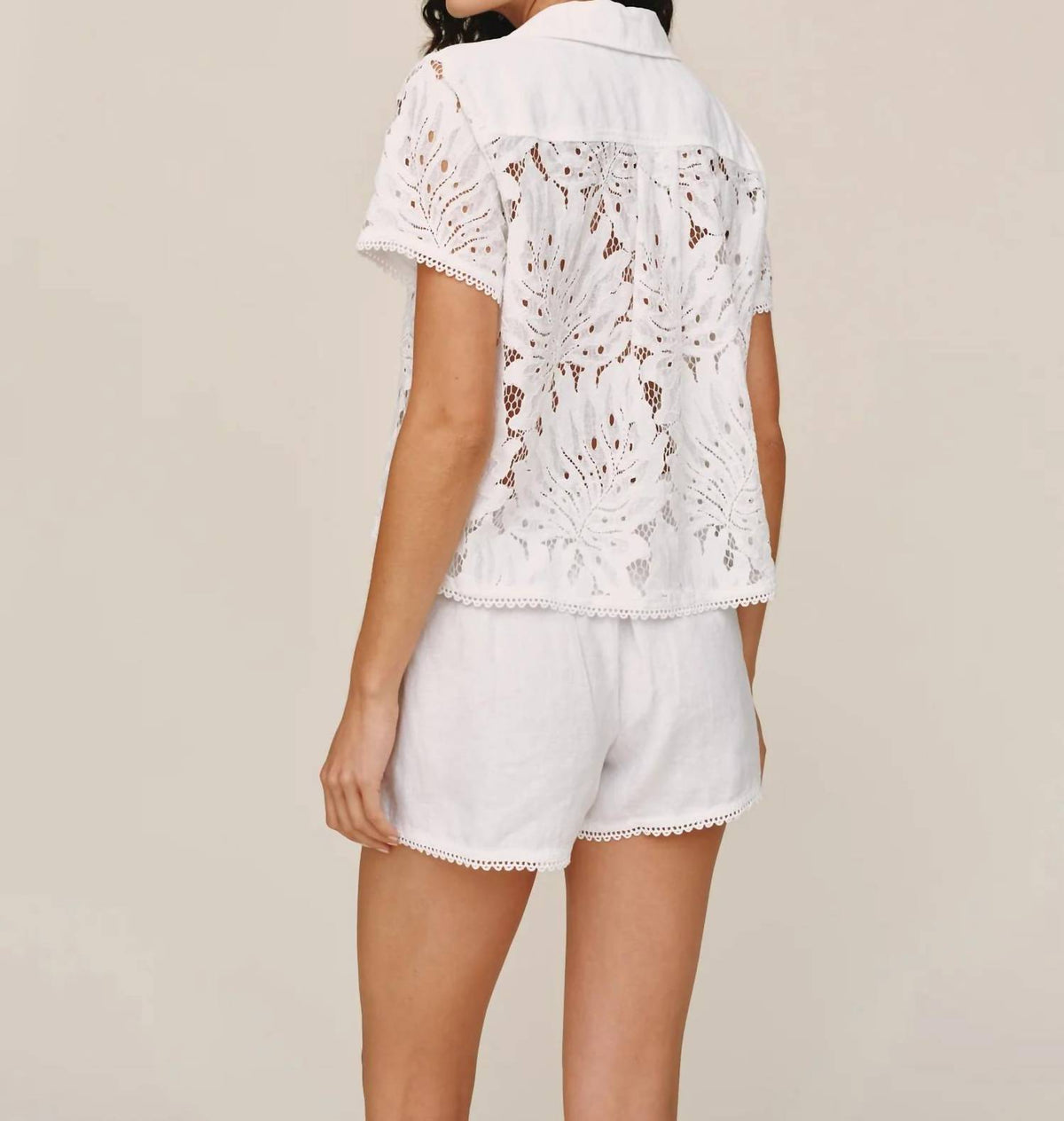 Bella Dahl - Short Sleeve Contrast Button Down Shirt