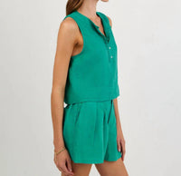 Bella Dahl - Sleeveless Half Placket Top