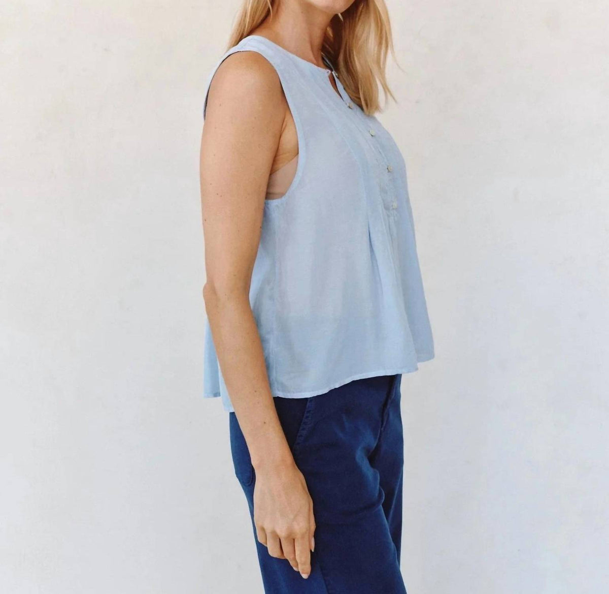Bella Dahl - Sleeveless Pintuck Pullover Top