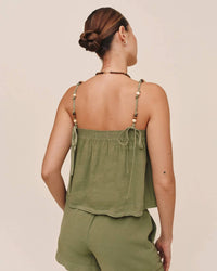 Bella Dahl - Smocked Beaded Strap Tank