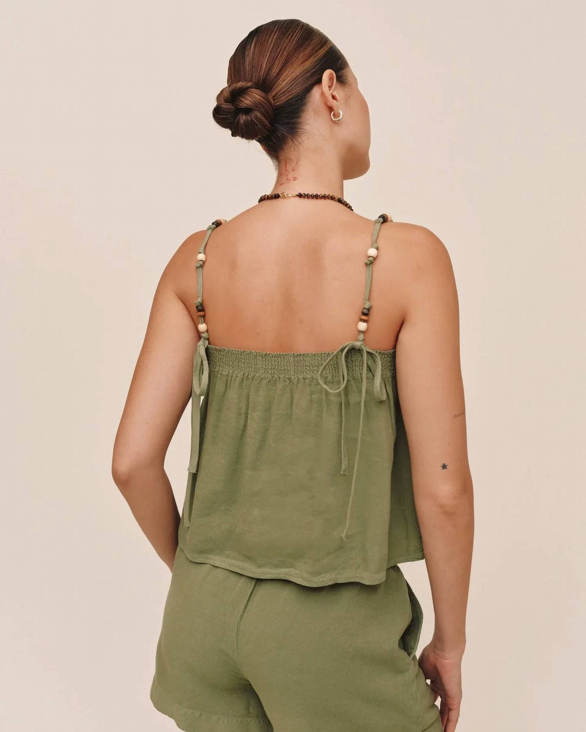 Bella Dahl - Smocked Beaded Strap Tank