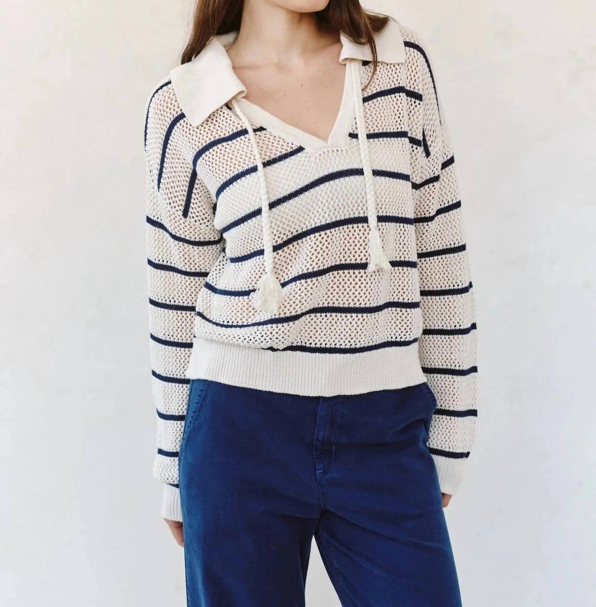 Bella Dahl - Tassel Tie Open Knit Sweater