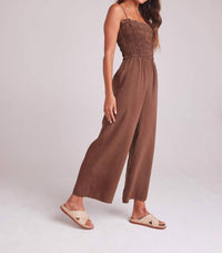 Bella Dahl - Wide Leg Smocked Ruffle Jumpsuit