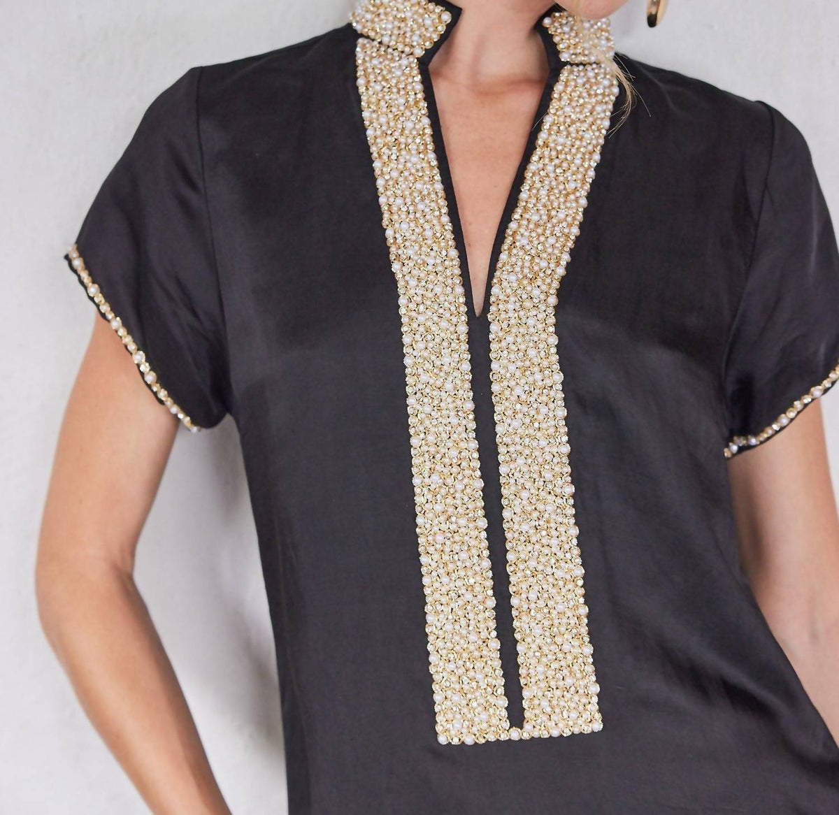 Bella Tu - Pearl Cap Sleeve Caftan Dress
