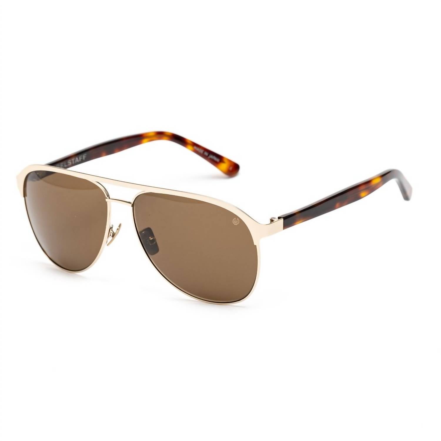 Belstaff - Men's Gold Haircalf Sunglasses - accessories - gold - men