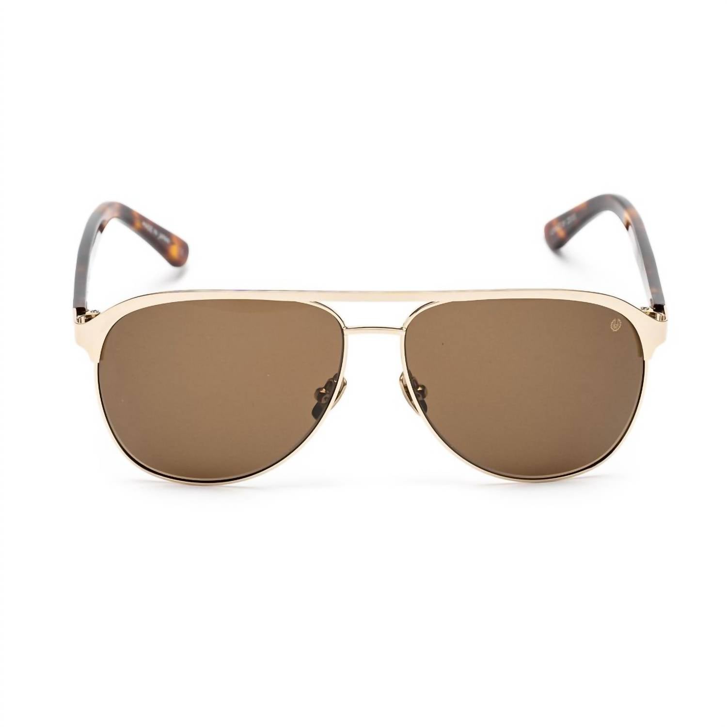Belstaff - Men's Gold Haircalf Sunglasses - accessories - gold - men