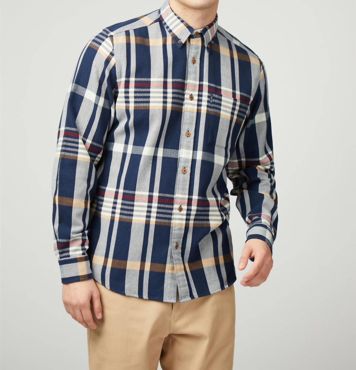 Ben Sherman - Long Sleeve Herringbone Check Shirt