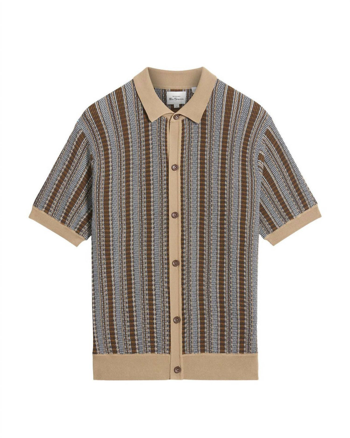 Ben Sherman - Textured Stripe Knitted Shirt