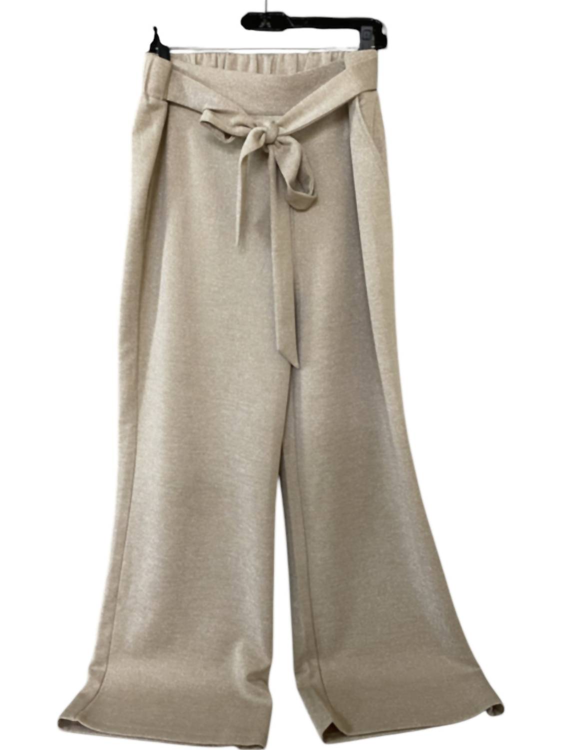 Berek - Women's Sparkly Knit Relaxed Wide Leg Pants - clothing - gold - pants