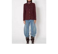 Berenice - Long Round-neck Jacket With Pockets