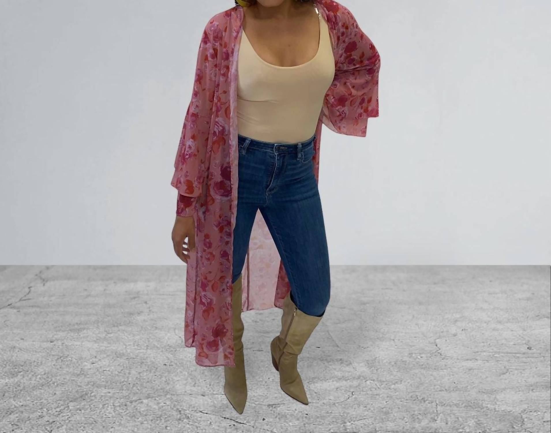 Best & Best - Floral Duster Kimono - cardigans - clothing - floral