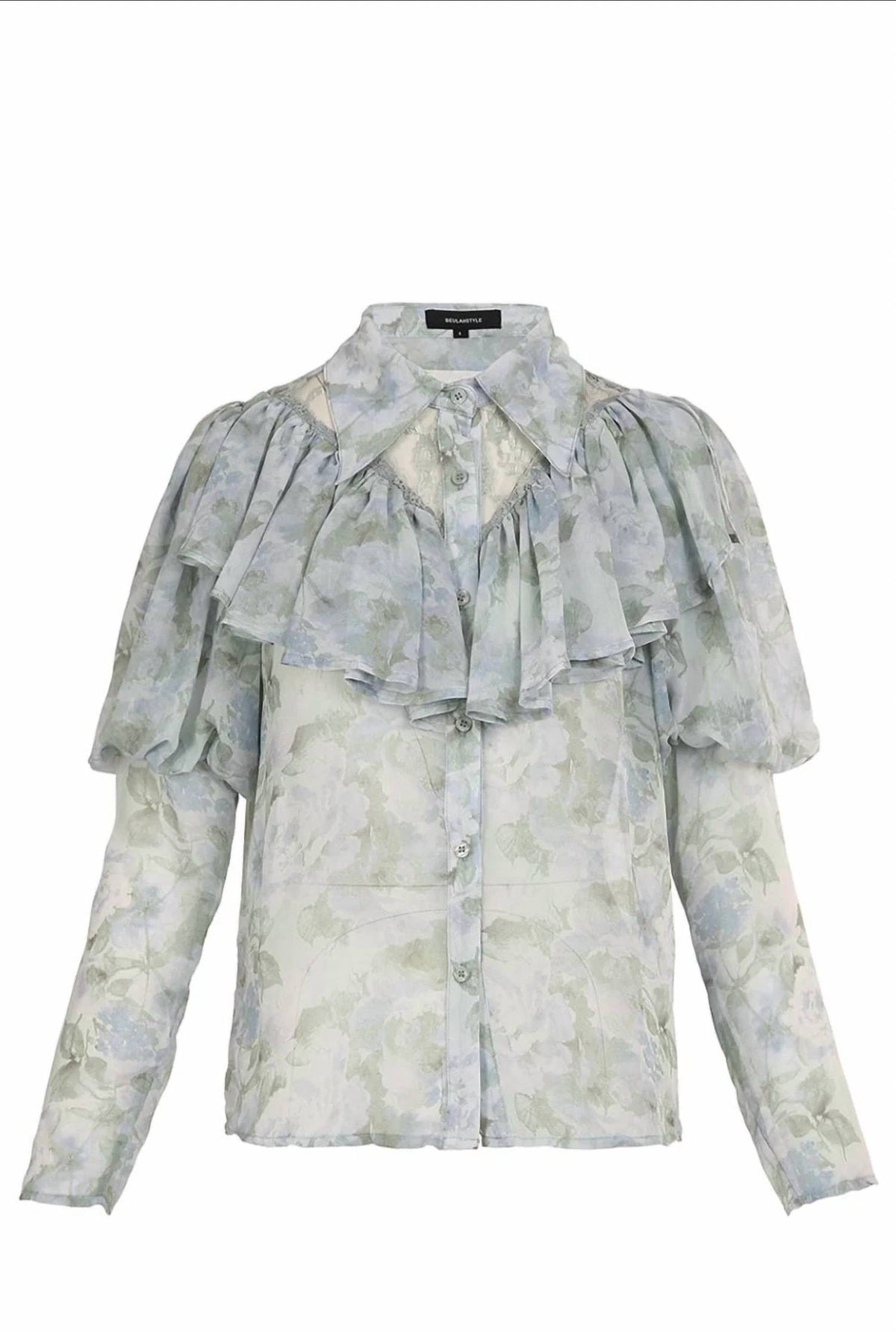 Beulahstyle - Floral Button Down Blouse