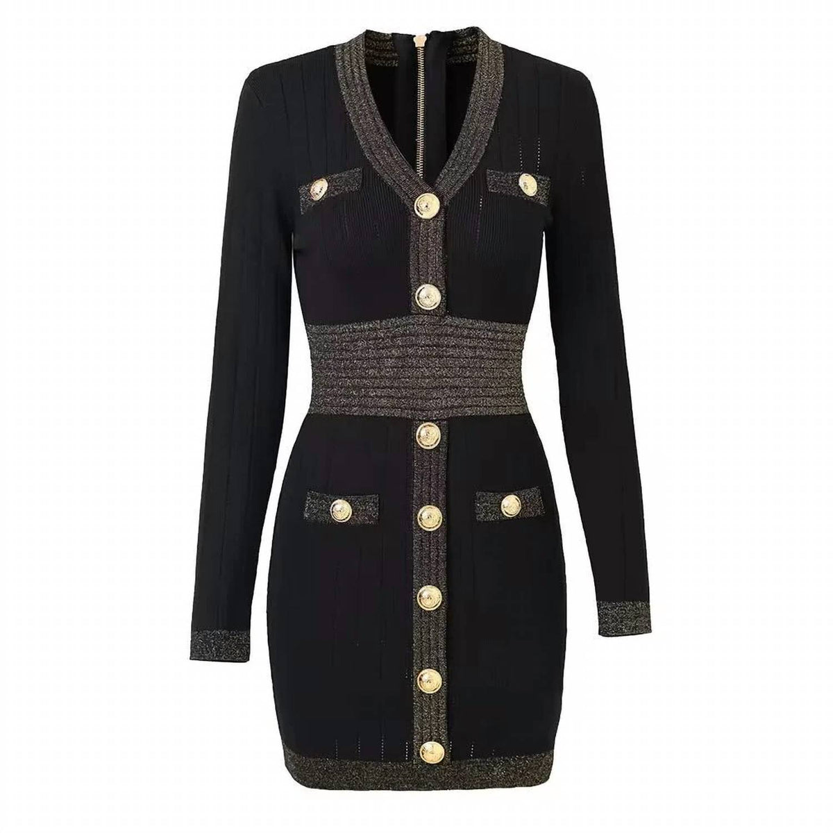Beulahstyle - Women's Knitted Button Down Dress
