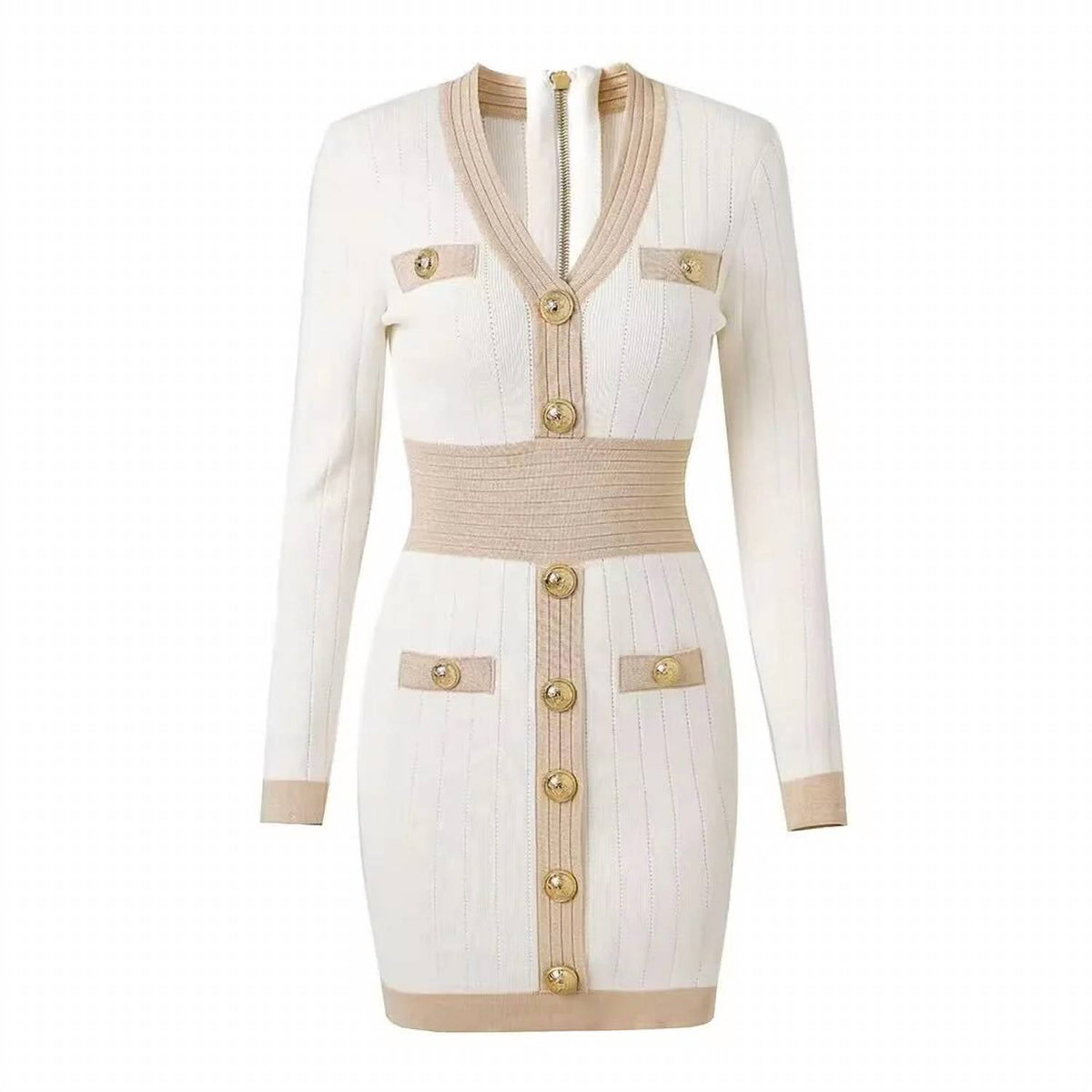 Beulahstyle - Women's Knitted Button Down Dress