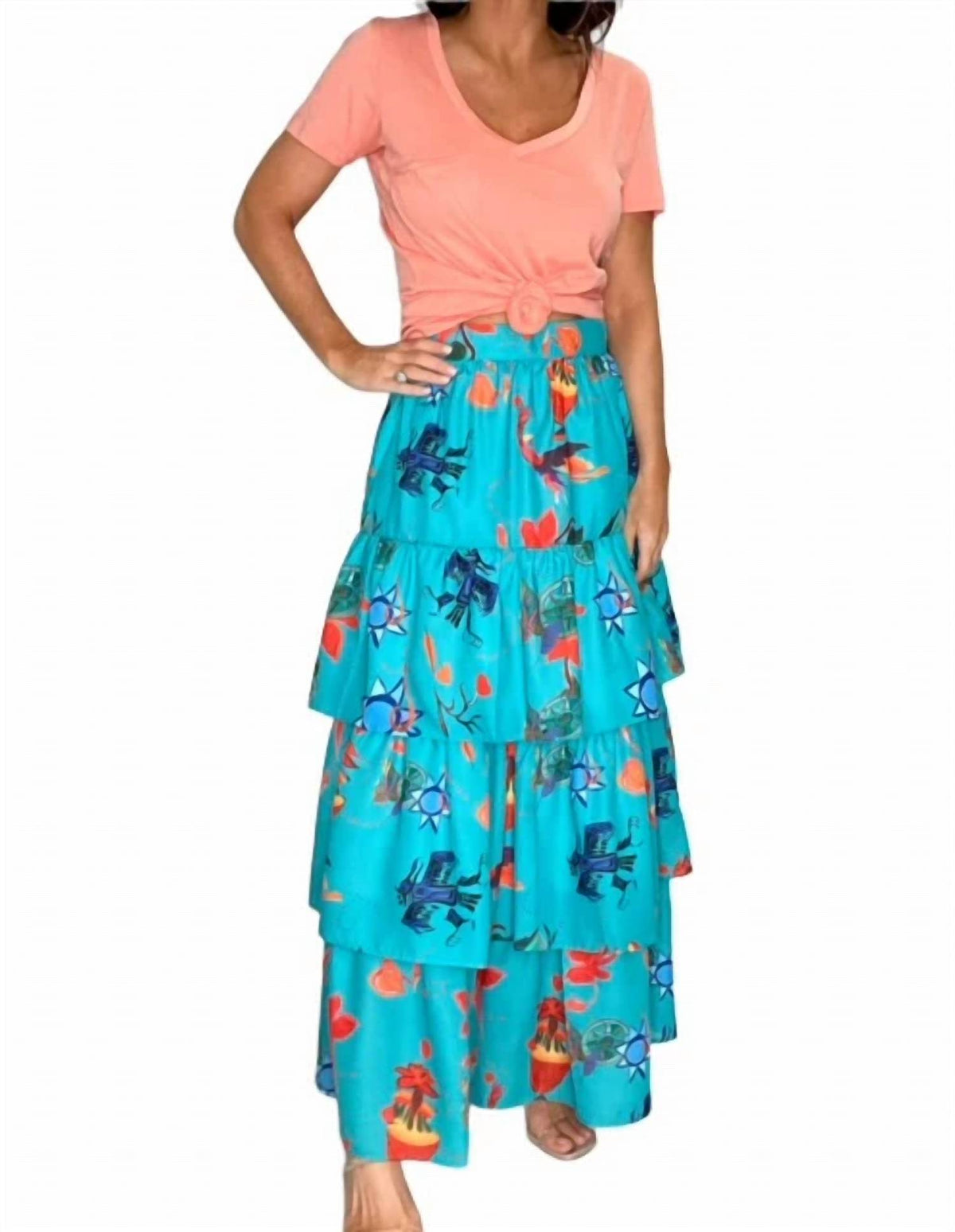 Beulahstyle - Mayan Ruffle Maxi Skirt