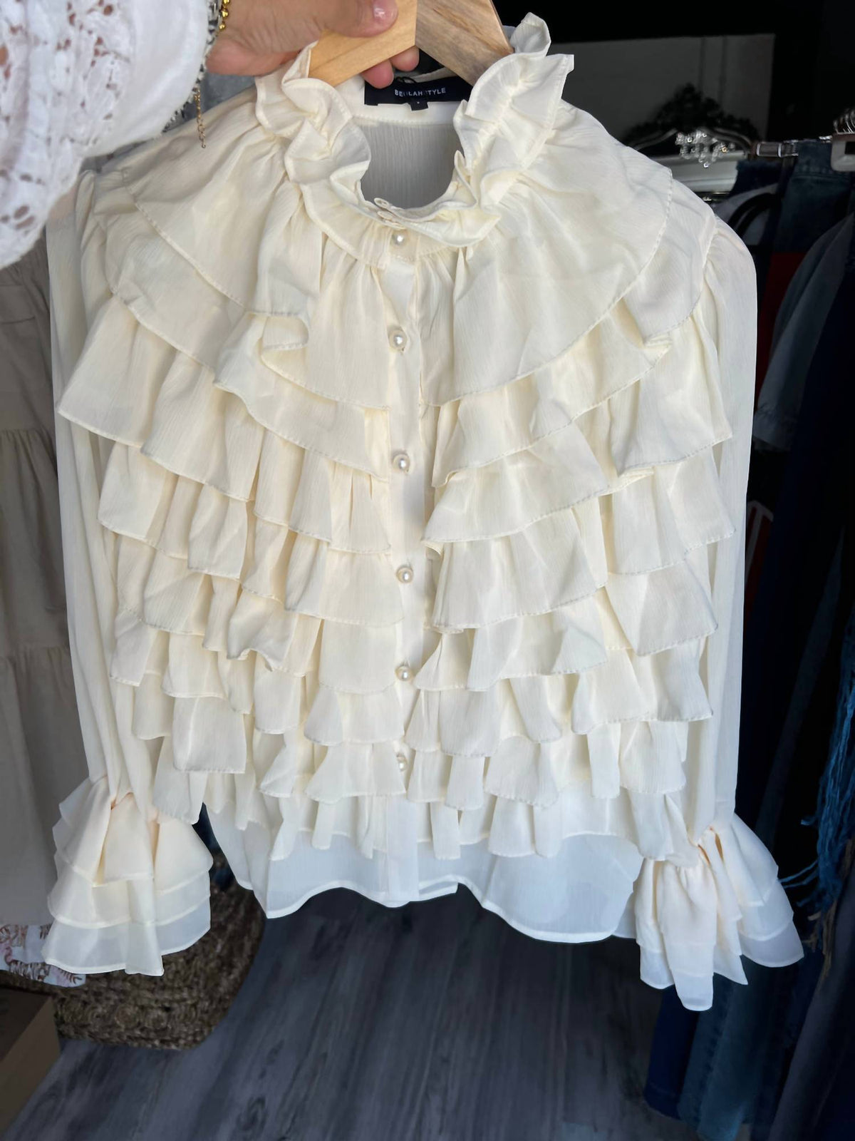 Beulahstyle - Sheer Ruffle Blouse