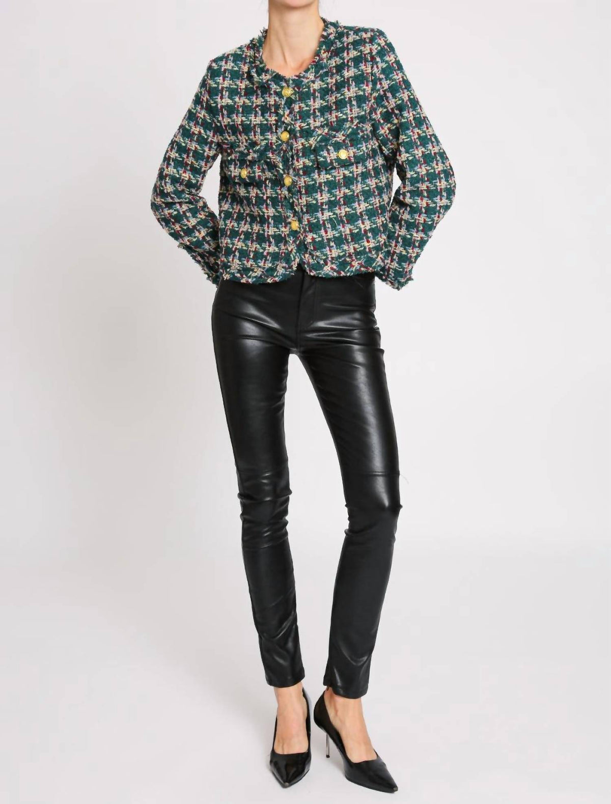 Beulahstyle - Tweed Cropped Blazer