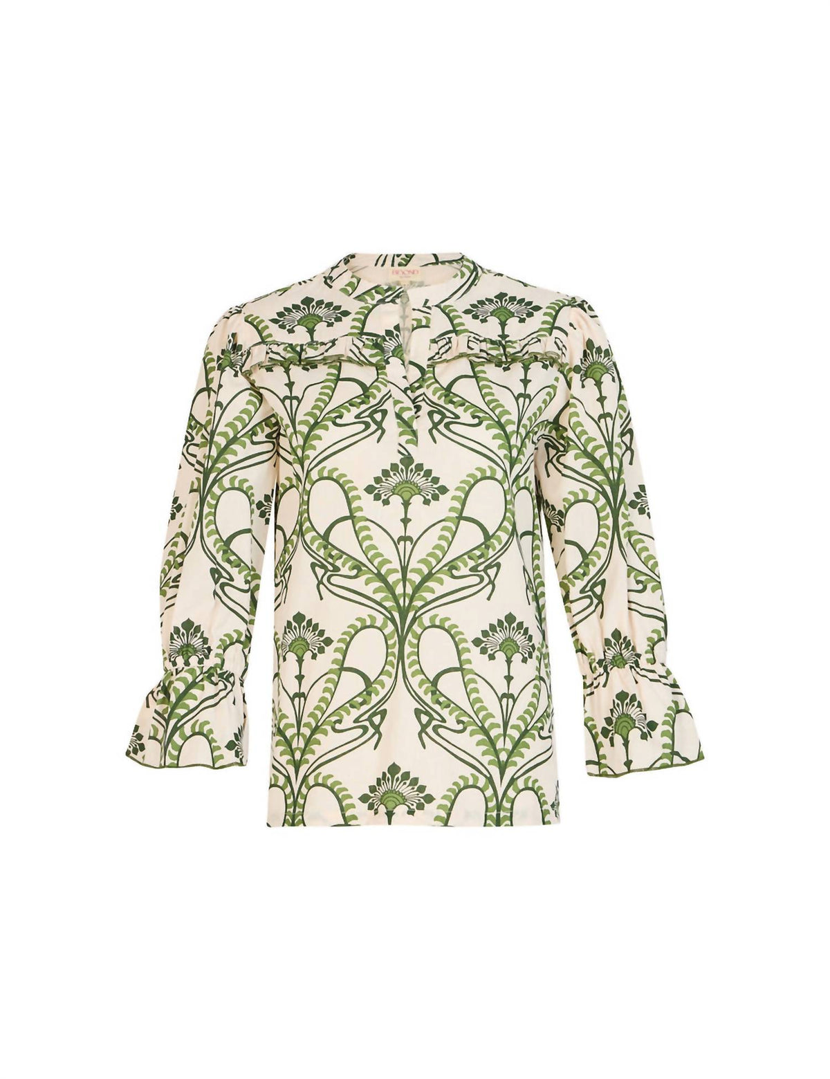 Beyond By Vera - Stella Ruffled Hem Blouse