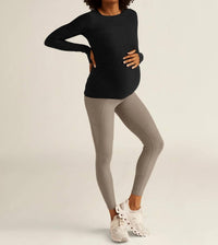 Beyond Yoga - Featherweight Count On Me Maternity Crew Pullover