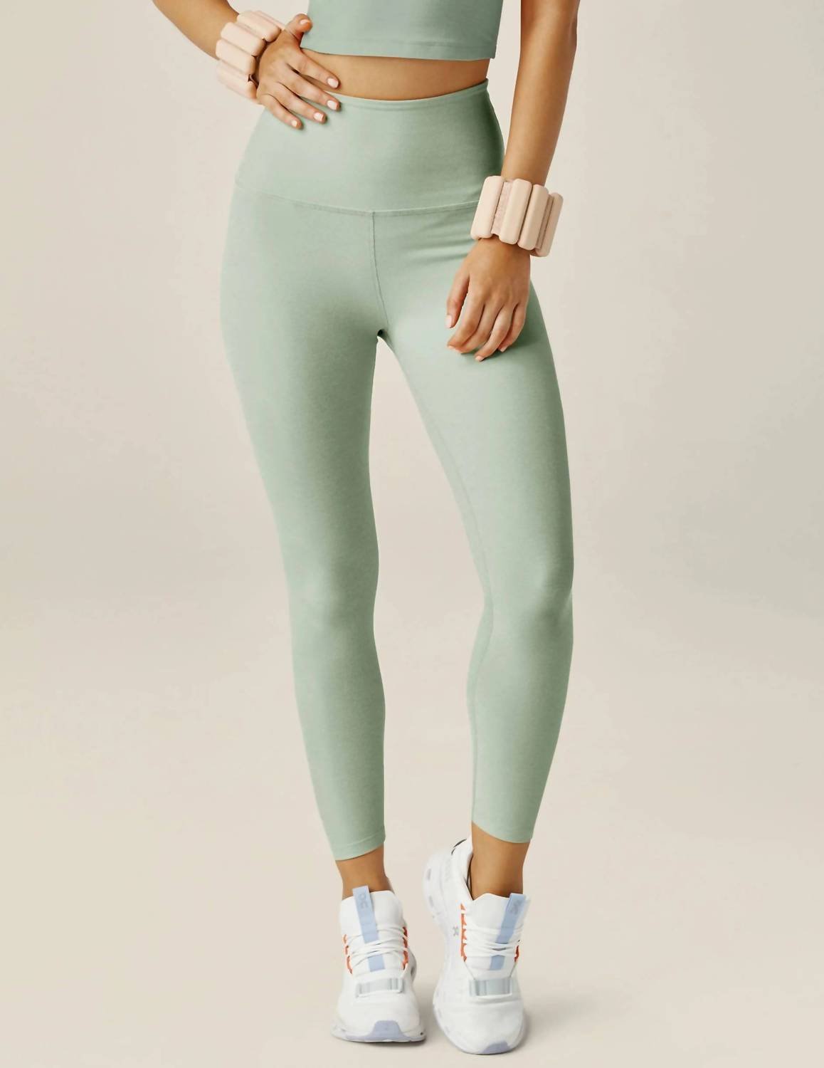 Beyond Yoga - Spacedye Caught In The Midi Leggings - clothing - green - leggings