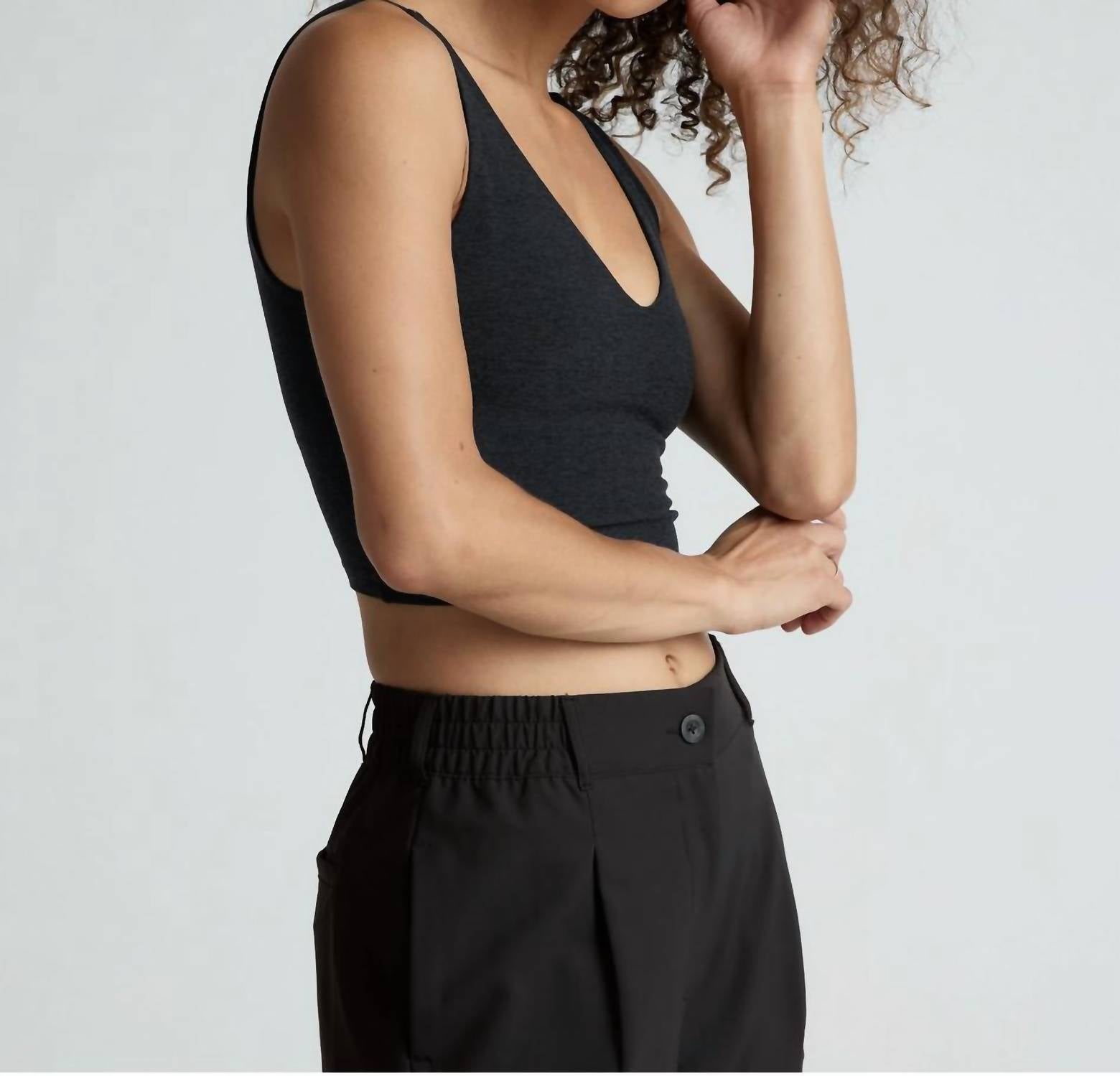Beyond Yoga - Spacedye Good Day Cropped Tank Top - black - clothing - polyester